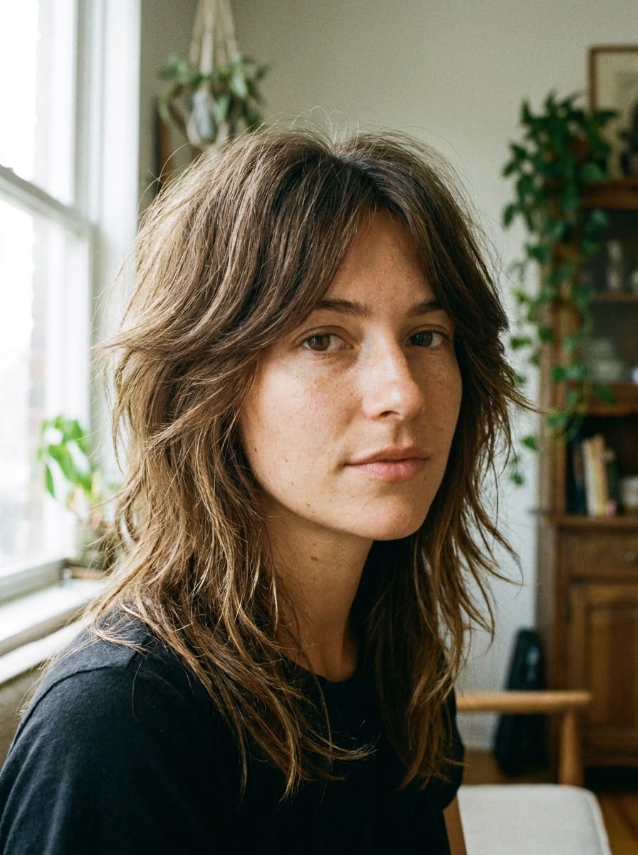 Mittellanger Shag Cut - Shag Cut für Frauen